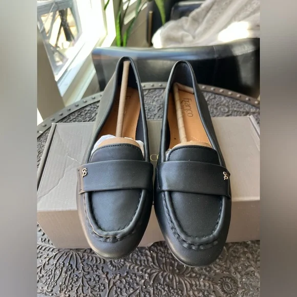 FRANCO SARTO FARIS LEATHER LOAFERS IN BLACK 7.5 - Picture 6 of 9